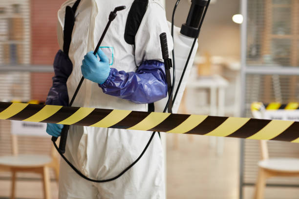 Professional Biohazard Cleanup technician working in Flat Rock, MI